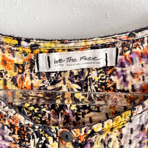 FREE PEOPLE Cool Meadow Printed Cotton Top - Picture 5 of 5